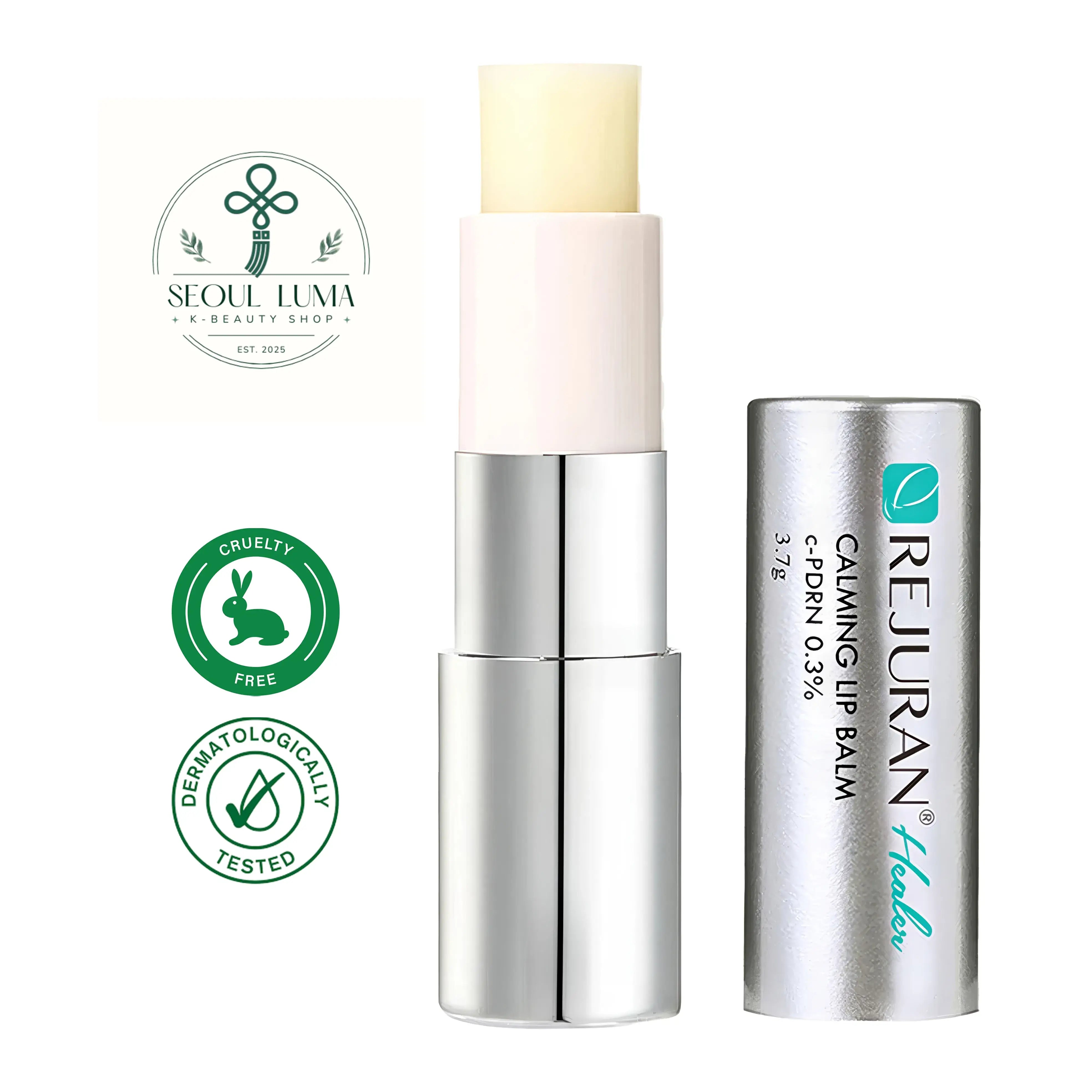 REJURAN Healer Calming Lip Balm with nourishing ingredients for daily lip care and hydration